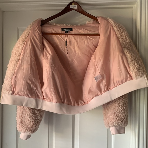Celebrity Fashion by Hera Collection Sherpa Pink Jacket - Picture 11 of 16